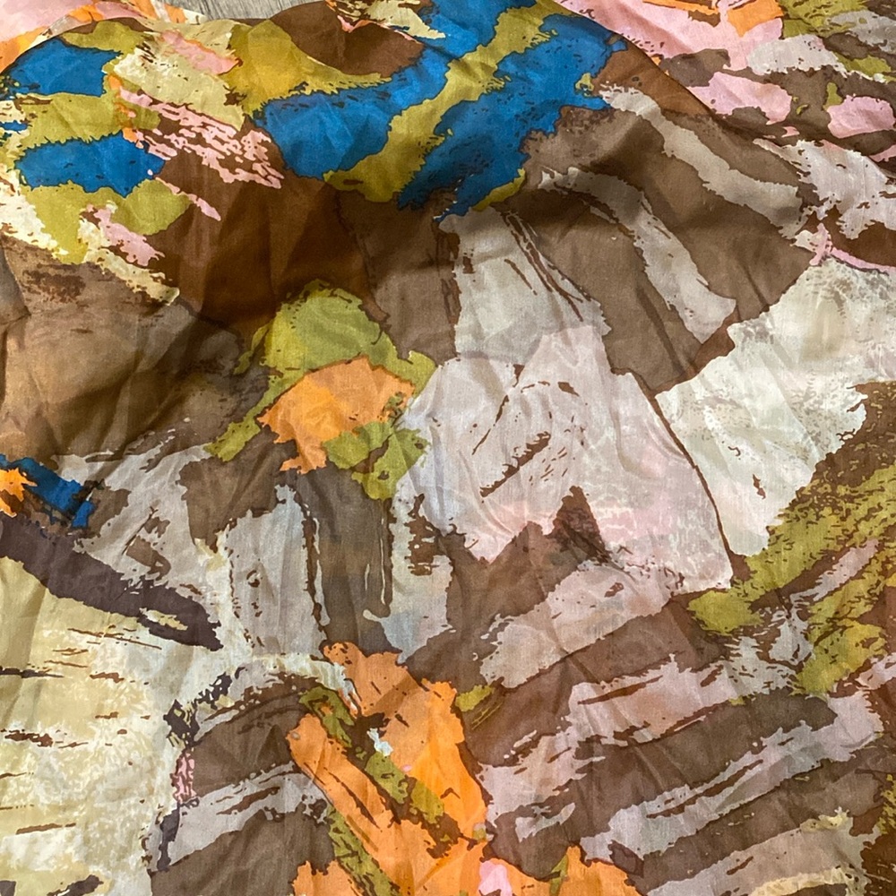 100% silk multicoloured scarf vintage
